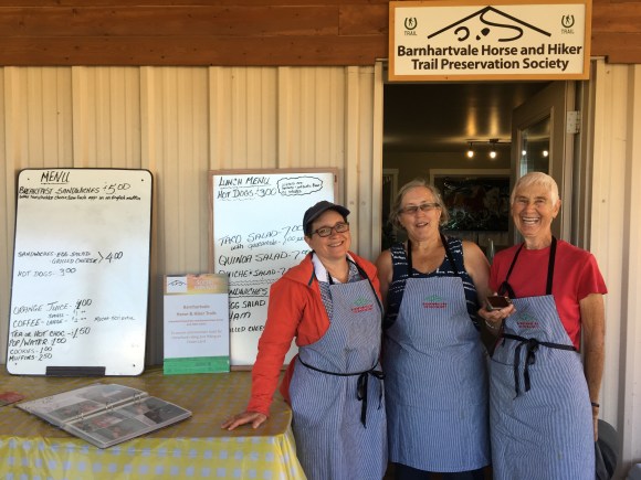 Nancy supporting the Barnhartvale Horse and Hiker Trail Preservation Society